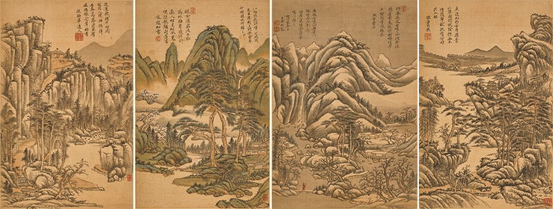 王原祁《仿古四時景冊》合并.png